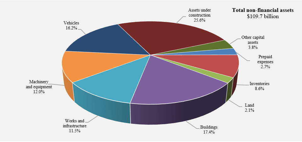 Non-financial assets by category for 2023. Refer to the text description following the image.